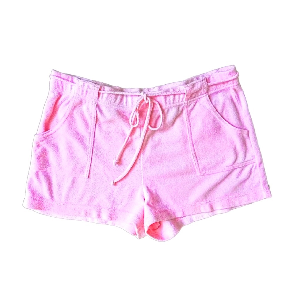 BARBIE Pink 🎀MOSSIMO Pink Terry Yoga Shorts ~ Sz L